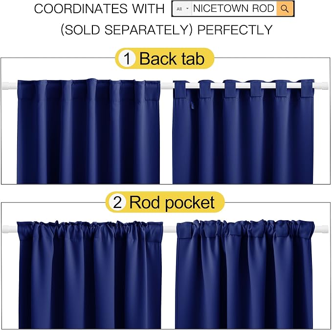 NICETOWN Blackout Curtain Panels Window Draperies - Image 3