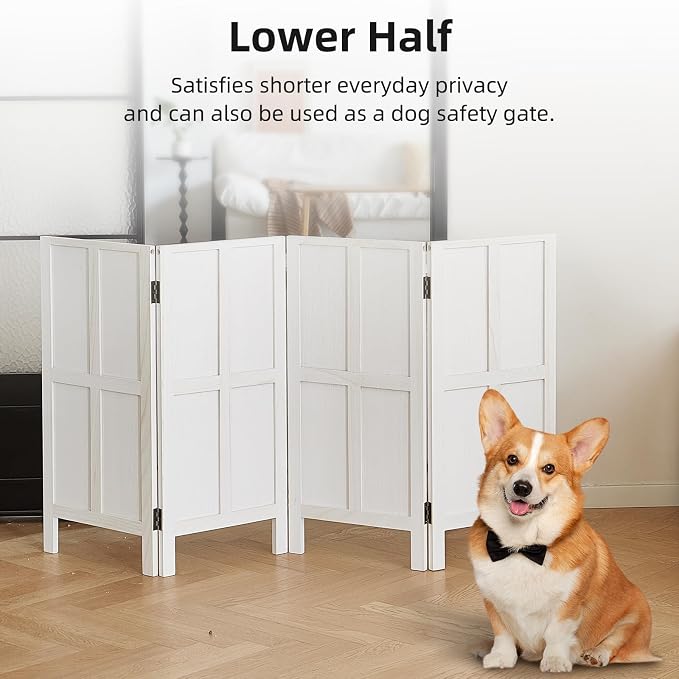 4 Panel Room Divider, 2-in-1 Detachable Privacy Screen, Folding Privacy Screen - Image 4