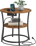VASAGLE 21.7-Inch Round Side Table, 2-Tier End Table | Nightstand by Unknown