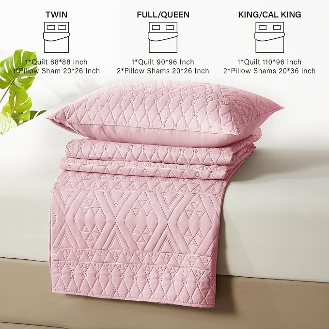 akkialla Twin Quilt Set, Boho Geometric Pattern, Soft All-Season Bedding - Image 7