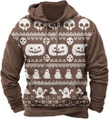 Halloween Hoodie Men Graphic Pumpkin Ghost Printed Sweatshirt Casual Trendy Long Sleeve Halloween Hooded Tops with Pockets