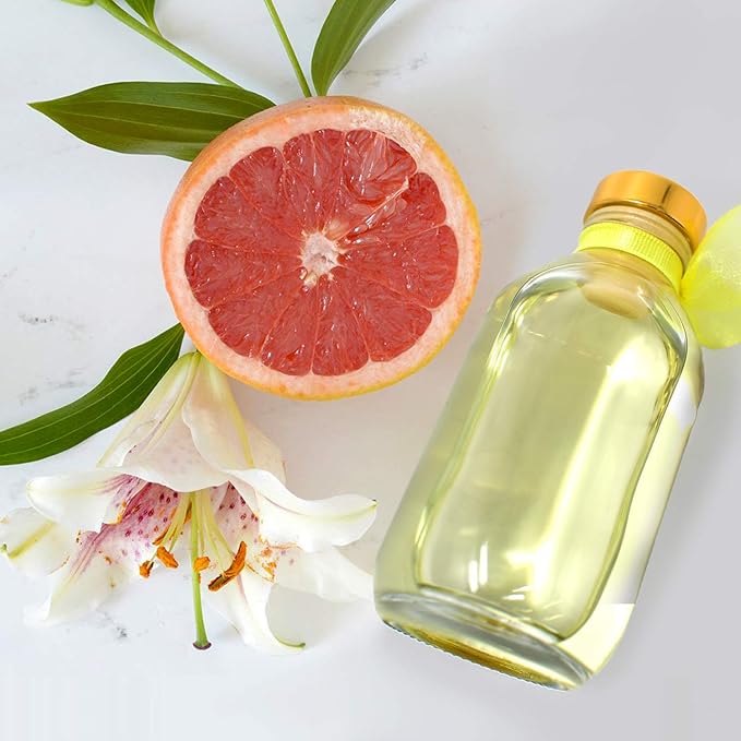 LOVSPA Reed Diffuser Set, Sparkling Grapefruit Scented Oil Diffuser with Sticks, Home Fragrance Accessories for Bathroom Shelf Decor, Aroma Diffusers for Home or Office Desk, USA Made