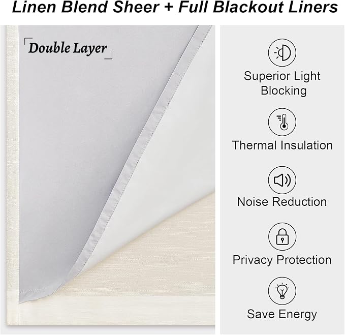 Topfinel 95 Inches Long Pinch Pleated 100% Blackout Curtains, Thermal Insulated - Image 7
