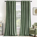 MIULEE Sage Green Velvet Curtains 52x63 inches Luxury Blackout Curtains | by MIULEE