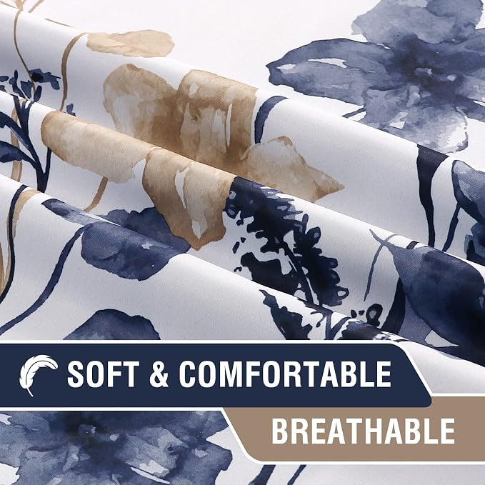 H.VERSAILTEX 100% Blackout Curtains 96 inch Length 2 Panels Set Cattleya Floral - Image 8