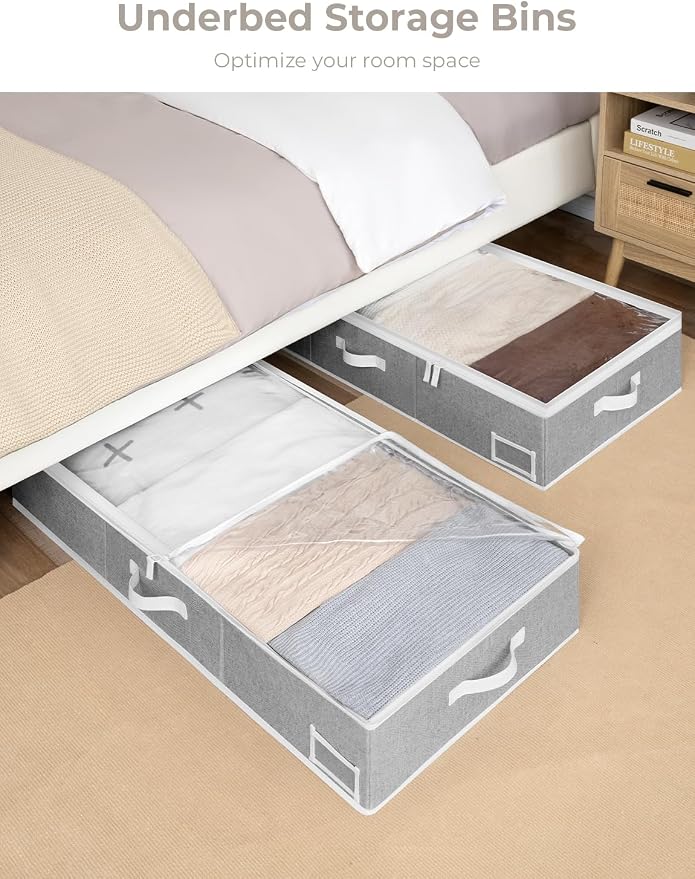 StorageWorks 7 Inch Low Profile Under Bed Storage Containers - Image 5
