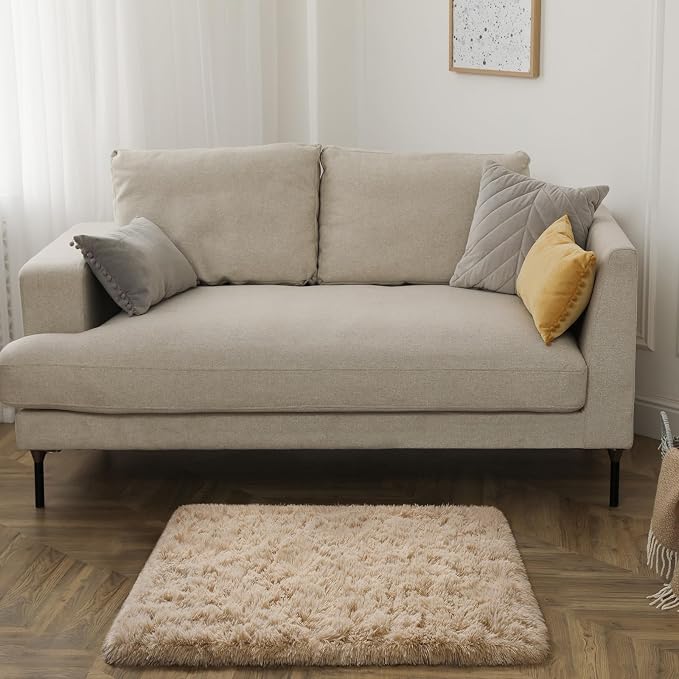 HOMORE Small Rugs for Bedroom 2x3 Feet Beige Rug for Bedside Living Room | Soft - Image 7