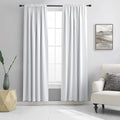Greyish White Window Curtain Panels by DONREN