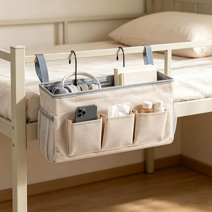 Nightstand Organizer, Bed Caddies, Bedside Caddies Hanging Storage Organizer - Image 3