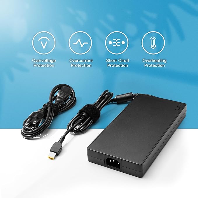 Lvyatuo 300W 20V 15A Laptop Charger Compatible with Lenovo Legion 5 5i 5P 7 7i pro 15 16 17 ThinkPad R7000P R9000P R9000K Y9000K Y9000X ADL300SDC3A GX21F23045 SA10R16956 AC Power Adapter Supply Cord