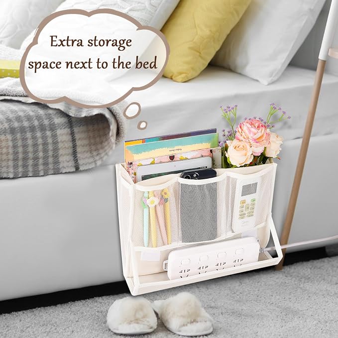 Bedside Caddy Organizer for Dorm Bed Rails - Image 3