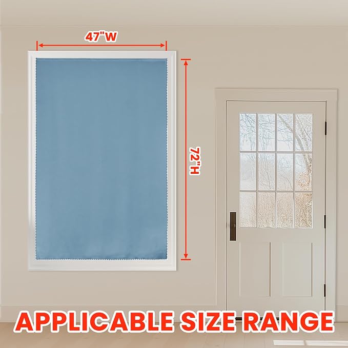AJAZZ 100% Window Blinds Blackout Portable Blackout Curtains Adhesive Curtains - Image 8