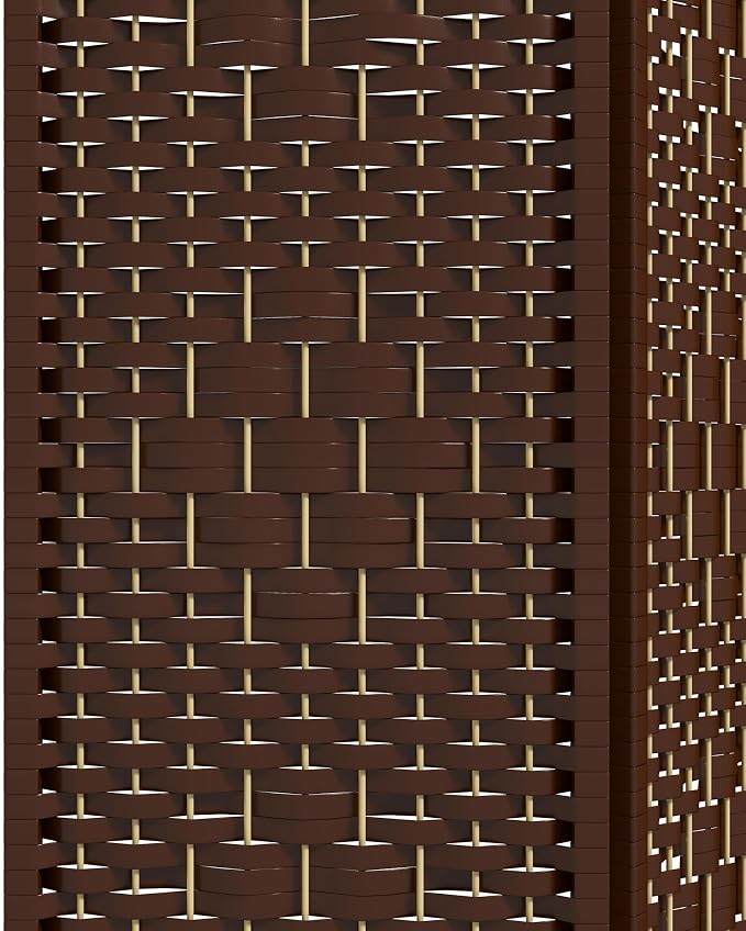 HOMCOM 6 Panel Room Divider, Folding Privacy Screen, Wave Fiber Freestanding - Image 8