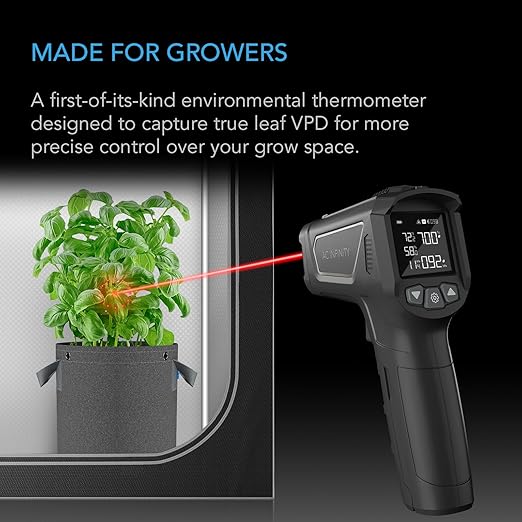 AC Infinity VPD Thermometer, Handheld Environmental Monitor, Captures Leaf VPD and Temperature, Calibrates Smart Controllers, Precision Infrared Range for Plants, Grow Tents, Greenhouses, Terrariums