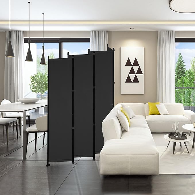 MAYOLIAH 6 Panel Room Divider Folding Privacy Screen 6ft Tall Partition | - Image 2