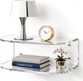 Acrylic Floating Nightstand, Wall Mounted Bedside Table Shelf by AcrylicTable