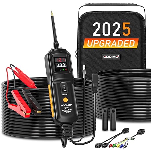 GODIAG Power Circuit Probe Tester, Auto Short Circuit, Relay Fuse Tester, Voltage Tester, 6V 40V DC Auto Electrical System Test Tool Kit, Diode Resistance Check for Motorcycle Trucks