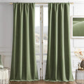 Joydeco Velvet Blackout Curtains Black Out Curtain 96 Inch Drapes | by JOYDECO
