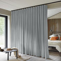 Room Divider Curtains Total Blackout Privacy Curtain Panel Room Thermal Insulated Noise Reduction Curtains for Bedroom Window Living Room Ceiling Track Curtain W 15 ft × H 9 ft Grey