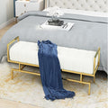 Luxurious End of Bed, Leather Upholstered Bedroom Seat, Modern Multifunction by Unknown
