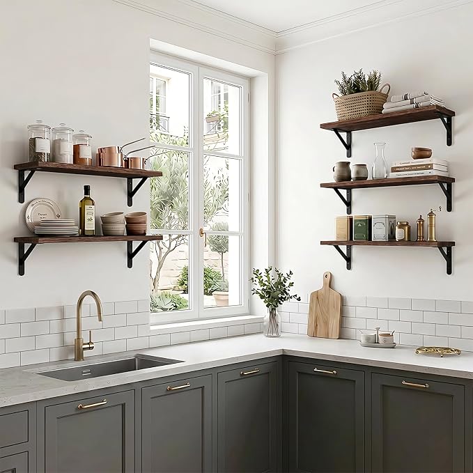 Fixwal Wall Floating Shelves for Home Decor | Wood Shelves, Natural Grain - Image 7