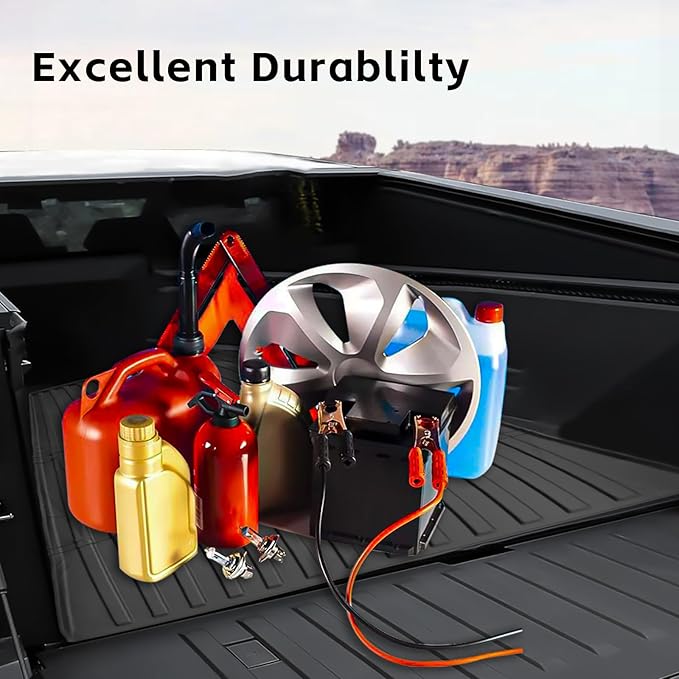 3Pcs for Tesla Cybertruck Trunk Mats Accessories 2024 2025 Custom Fit All Weather TPE Cargo Liner,Heavy Duty Pickup Truck Bed/Lower/Frunk Mat