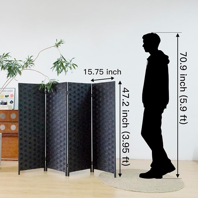 4 Panel Double Sided Short Room Divider - Image 5