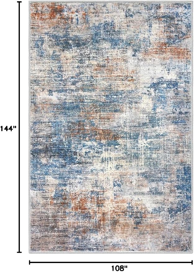 Abstract Area Rugs 9x12 Ft Washable Large Rugs - Image 2