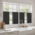 MIULEE Set of 4 Grey 45 Inch Short Blackout Kitchen Window Curtains | Bedroom by MIULEE