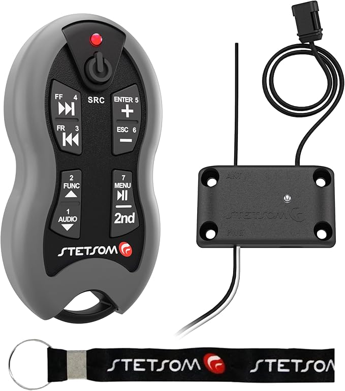 Stetsom SX2 - Universal Remote Control, Infrared, Long Range (1640 ft), 16 Functions, Learning Mode, Compatible With Car Audio Head Units, Home Devices and Video Equipment