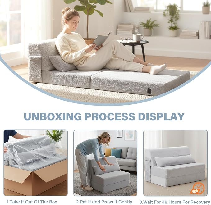 Convertible Folding Sofa Bed Single Size - Image 9