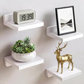 Fixwal Small Floating Shelves for Wall Decor | Rustic wood shelf for displaying by Fixwal