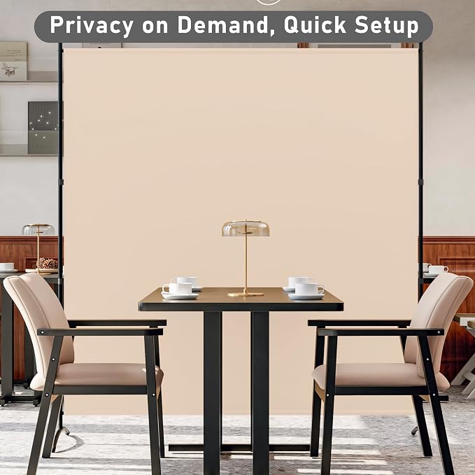 Single Large Room Divider, Folding Privacy Screens - Image 6