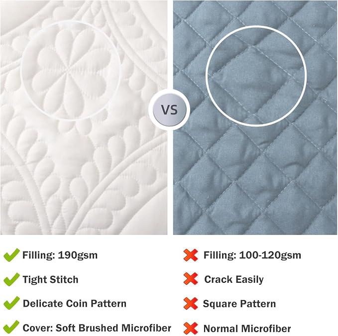 Cmfshape Oversize King Bedspread 120"x120", 3 Piece California King Quilt - Image 6