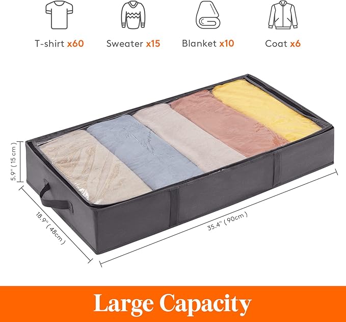 Lifewit 4 Pack UnderBed Storage Bags - Image 2