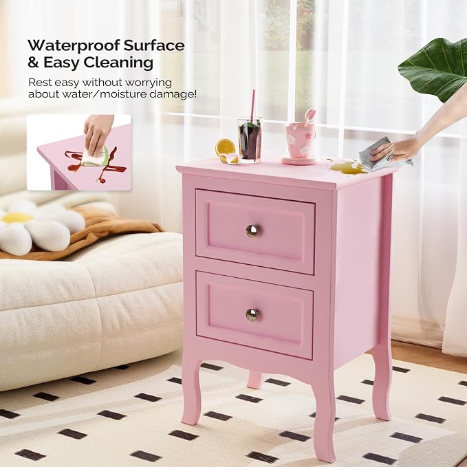 Bonnlo Nightstand with 2 Drawers, Night Stands - Image 6