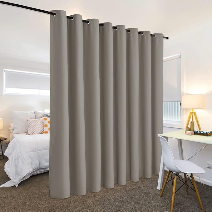 RYB HOME Extra Wide Curtains for Bedroom Closet Office Living Room Divider | - Image 3