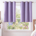 NICETOWN Lavender Purple Room Darkening Curtains 36 Inches Long 2 Panels by NICETOWN