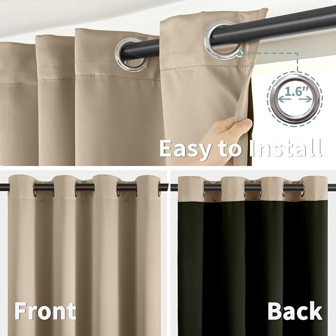 BGment Short 100% Blackout Curtains - Image 6