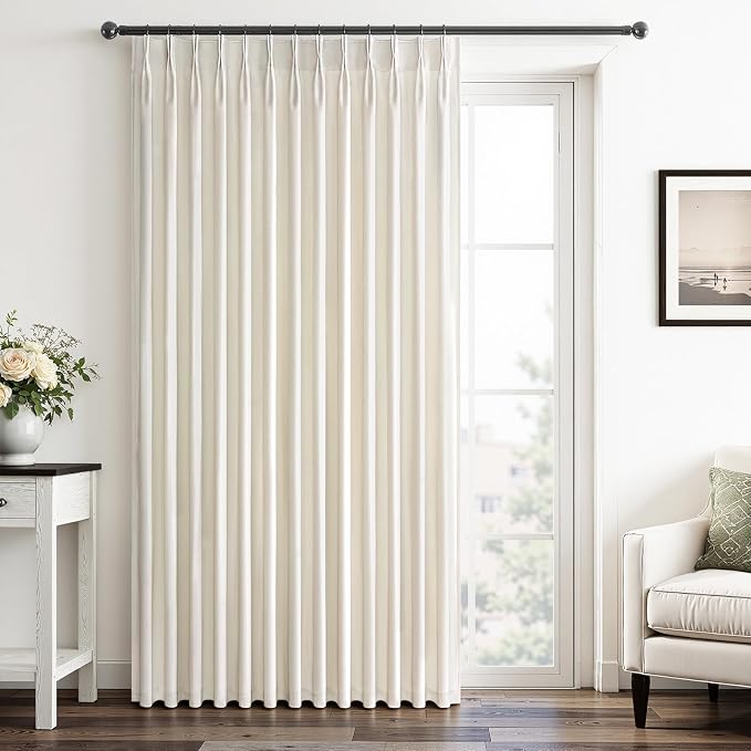Ivory Velvet Curtains 96 Inches Long 1 Panel Super Soft Velvet Elegant by Unknown