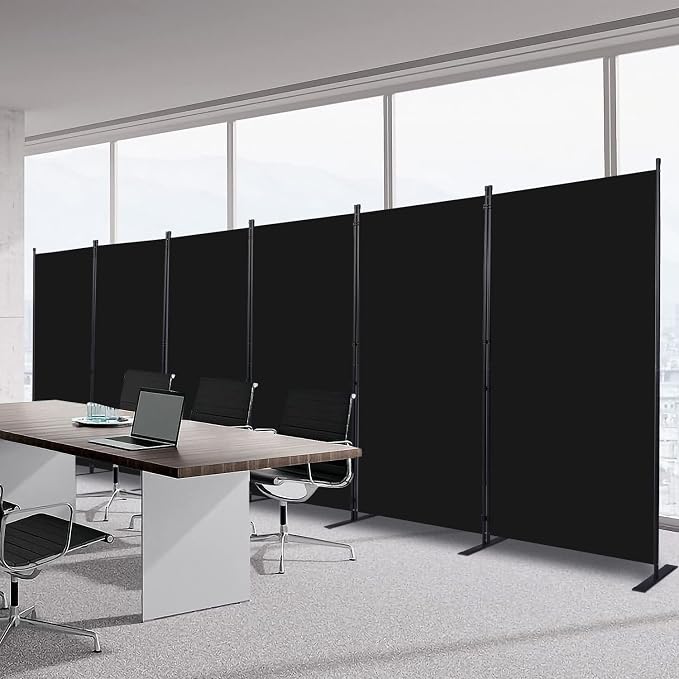 Room Divider 6 Panel-204''Wide, 6FT Room Dividers and Folding Privacy Screen | by HOMSCREENER