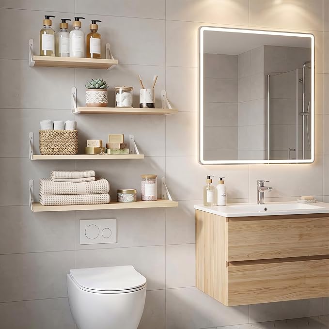 YGEOMER 4 Different Sizes Floating Shelves - Image 7