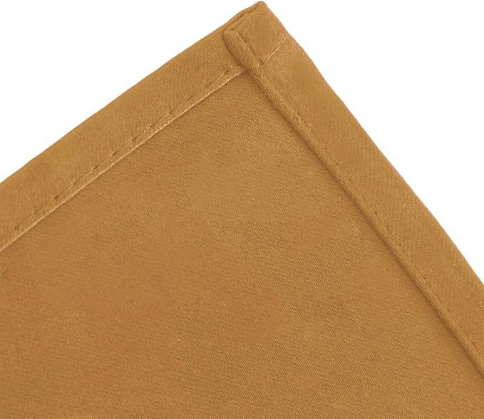 Blackout Curtains 52 x 90 inches Long Mustard Yellow Curtains Set of 2 Panels - Image 7