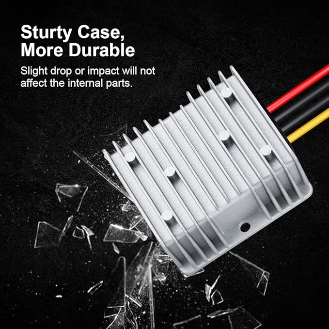 LEDMO 48V Step Down to DC 12V 20A 240W DC/DC Converter Regulator Reducer for Golf Cart Scooters Bicycles Club Car