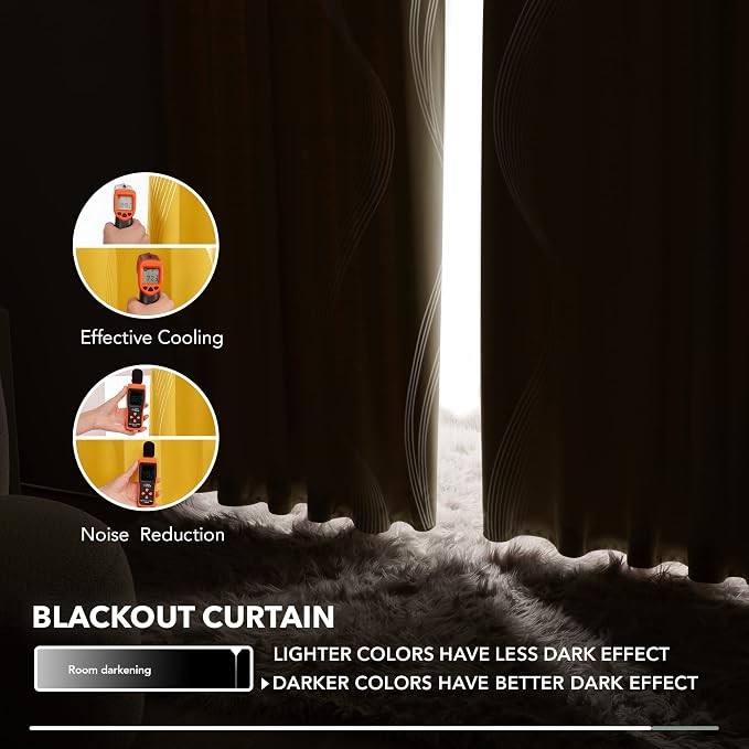 Deconovo Blackout Back Tab Curtains - Image 6