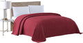 Beatrice Home Fashions King Channel Chenille Bedspread, Burgundy | Soft by BeatriceHomeFashions