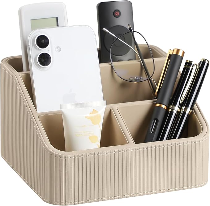 Small Remote Control Holder Bedside Nightstand Organizer Desk Caddy | 4 by Cretkhp