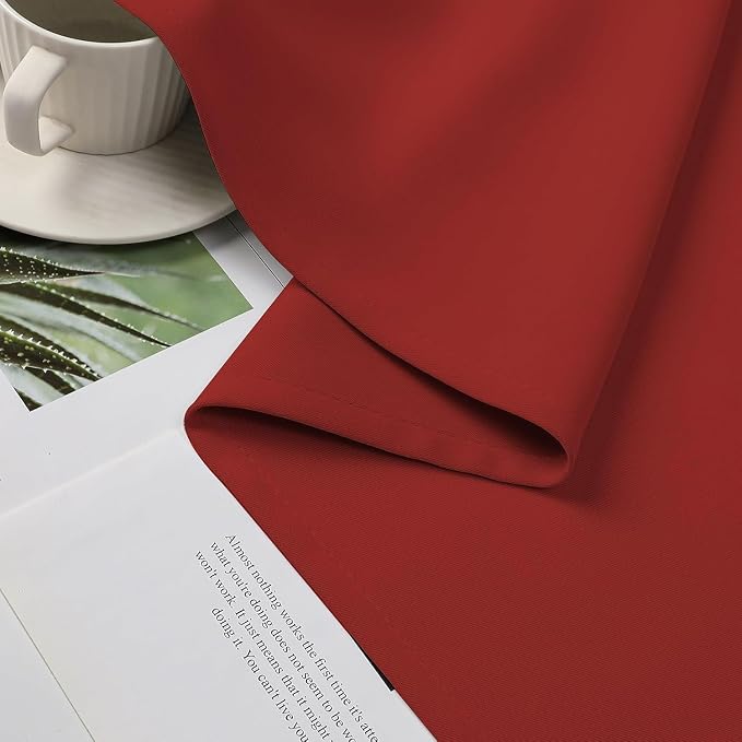 CUCRAF Red Blackout Curtains 54 inch Length 2 Panels Set, Room Darkening Drapes - Image 10