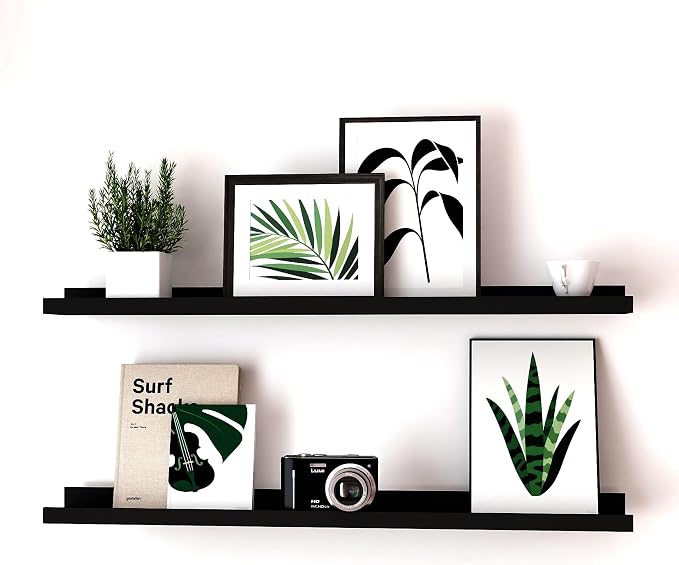 Black Floating Shelves for Wall Decor, 36 in Shelf by Unknown
