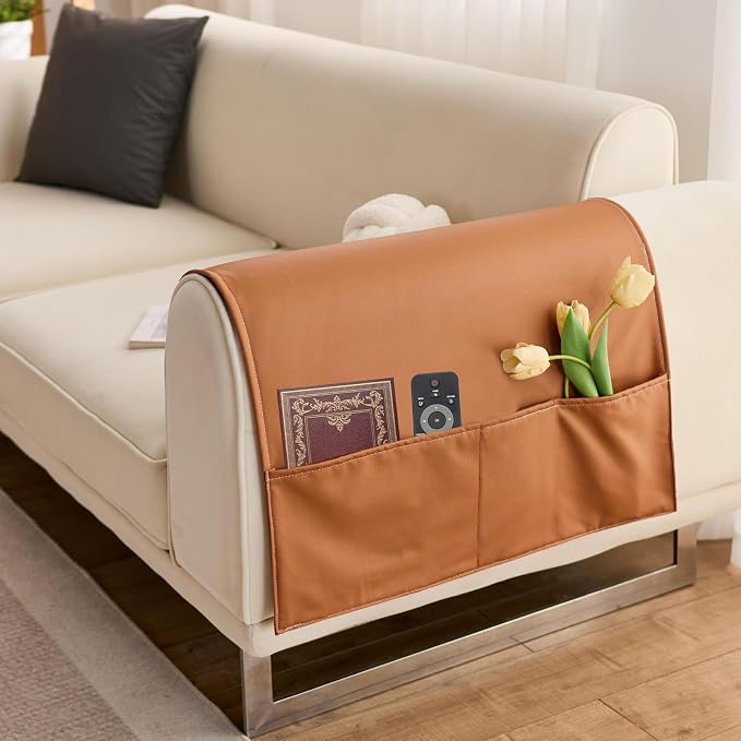 PVC Sofa Armrest Organizer, Remote Holder Bedside Caddy Organizer - Image 6